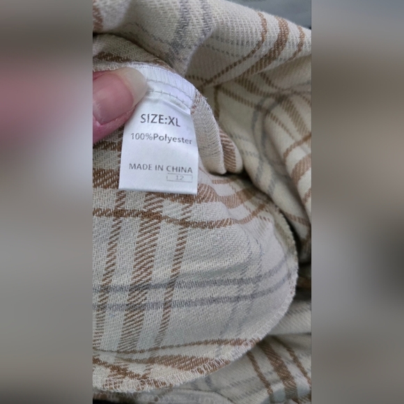 StunShow Plaid  Button Down Flannel Shacket #1109 NWOT - Picture 4 of 11